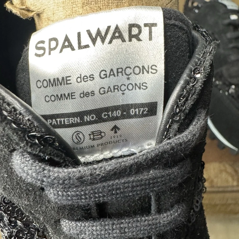 COMME des GARCONS SPALWART Sequin‎ Suede Sneakers Size 42 (K-123527) Very Nice!